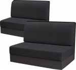 77Tkiop 1/2 komplekti Camper padjakatted - RV Dinette padjakatted, pestav diivanisohva m&ouml;&ouml;bli kaitse, diivanisohva kaitsekatted, iga komplekt sisaldab 1 seljatoe katet + 1 pingi katet (2, must)