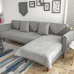JORTUIO Diivanikate nurgas diivan L-kujuline sametist diivanikaitsekate 3/2/4-kohaline pehme pestav mittelibisev diivanikate lastele, koertele, lemmikloomadele (v&auml;rv : B, suurus: 70 x 150 cm1 tk)