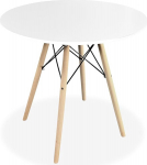 HOMEY Malm&ouml; Model Extendable Glass Table for Kitchen or Dining Room, Practical and Functional, Melamine Wood, White, 80 cm (Largo) x 80 cm (Ancho) x 75 cm (Alto)