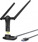 BrosTrend AC1200 USB WiFi Stick, WiFi adapter lauaarvutile, s&uuml;learvutile, Windows 11/10/8/7, k&otilde;rge leviala, Dual WiFi kuni 867Mbps 5GHz, 300Mbps 2.4GHz, kahe 5dBi antenniga, USB3.0