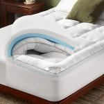 BEDLORE Gel Topper 140 x 200 cm H2 H3, &Ouml;ko-Tex sertifitseeritud, madratsitopper ekstra s&uuml;gava taskuga, madratsitopper Memory Foam, toodetud vastavalt Saksa kvaliteedistandardile (valge)