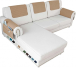 Tooli kaitsja k&auml;etugedega tugitoolile, 1/2/3-kohaline tooli kate, veekindel ja libisemiskindel m&ouml;&ouml;bli kaitse diivanile, toolile (khaki, tool lounge)