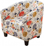 Ancheng 2-teiliger Sesselbezug mit Kissenbezug, weicher Stretchbezug, M&ouml;belschutz mit elastischer Unterseite, Spandex, Couchbez&uuml;ge f&uuml;r Bartheke, Wohnzimmer (01)