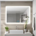 Vannitoa peegel koos valgustusega Dimmitav jaheda valge soe valge m&auml;lufunktsiooniga 80 x 60 60 x 80 cm LED vannitoa peegel koos puutetundliku l&uuml;litiga Anti-Fog vannitoa peegel Horisontaalne vertikaalne