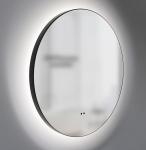 Talos LED vannitoa peegel anduri ja k&auml;elainetusfunktsiooniga - seinapeegel 50 cm, LED taustavalgustusega, 5 mm peegelklaas, alumiiniumraam matt must, 4200 K neutraalne valge, IP44