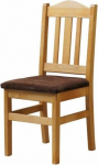 k koma Solid Pine Chair in Alder Colour - Pruuniga polsterdatud tool - S&ouml;&ouml;gitoolid