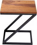 Riess Ambiente K&auml;sitsi valmistatud Butler k&uuml;ljelaud 30 cm Sheesham kivi viimistlusega metallist kohvilaud Z Design