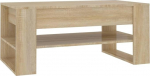 vidaXL kohvilaud K&otilde;rvallaud elutoa laud kohvilaud diivanilaud teelaud riiuliga elutuba Sonoma tammepuust 102 x 55 x 45 cm puitmaterjalist