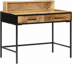 Wohnzimmertisch, Sofatisch Schmal, Beistelltisch, Konsolentisch Braun 100 x 55 x 75 cm Massivholz Mango, Moderner Eingangstisch f&uuml;r Flur, Eingang, Foyer, Stabil