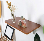 Puidust kokkupandav seinalaud, multifunktsionaalne arvutilaud, k&ouml;&ouml;gi s&ouml;&ouml;gilaud, ujuv t&ouml;&ouml;laud, baarilaud, s&uuml;learvuti laud, p&auml;hkli v&auml;rvi, koos tarvikutega (40 x 26 cm / 16 x 10.2 tolli)