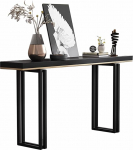 Konsoollaud Must kaasaegne konsoollaud sissep&auml;&auml;sualale, puidust tasapinnaline kohvilaud metallkinnitusega, elutuppa, esikusse, fuajeesse, koridori, kontorisse (v&auml;rv: must, suurus: 47.2X11.8X).