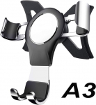 NewTH Autotelefoni hoidja Audi A3 jaoks 360&deg; p&ouml;&ouml;ramine Gravity Auto Lock Stable No Jitter Easy Mount Alumiiniumsulamist s&otilde;iduki telefonihoidja Audi A3/S3 jaoks