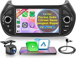 4G + 64G juhtmevaba Carplay Android autoraadio Fiat Fiorino Qubo Citroen Nemo Peugeot Bipper 2008-2017 7-tolline autoradio 2 DIN Android auto navigatsiooniga GPS WiFi Bluetooth FM/RDS/32EQ/USB/SWC tagumine osa