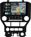 [6G + 128G] IPS 9-tolline Android 14 autoraadio Ford Mustang 2015-2021 jaoks koos Navi Octa Core'iga [Sisseehitatud CarPlay/Android Auto/DSP/Mirror Link/GPS Navi/360 Camera/Bluetooth 5.0/WiFi/USB