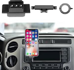 TTCR-II &uuml;hildub auto mobiiltelefoni hoidjaga Volkswagen Tiguan I 2008-2016/Polo V 6C 2014-2017/Golf Sportsvan 2016-2018, nutitelefoni hoidja 360&deg; p&ouml;&ouml;ratav reguleeritav auto telefoni hoidja Tiguan tarvikud