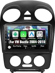 CAMECHO 2G+64G Android 15 Autoradio f&uuml;r VW Beetle 2004-2010,9" Auto Radio Touch Display mit Carplay Android Auto Navi HiFi RDS Bluetooth und USB+Ruckfahrkamera