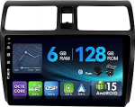 [6G+128G,Octa-Core] - MSD Autoradio f&uuml;r Suzuki Swift (2005-2016) | Android 15 GPS Navi Radio | CarPlay Android Auto Lenkradsteuerung Dual-Band WiFi DSP DAB | Tagfahrkamera MIC | 2 Din 10.1 Zoll