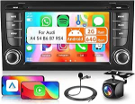 2G & 64G 7-tolline autoraadio Audi A4 B6 B7 B7 S4 B5 B7 RS4 RS B7 koos Carplay Android Car, Android 15, puutetundlik Bluetooth RDS/FM raadio, WiFi Navi/AHD tagurduskaamera/CANBUSiga
