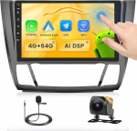 Fuluku 4+64G Android Autoradio BMW 1 seeria E81 E82 E87 E88 juhtmevaba Carpaly & Android autole, 9-tolline IPS puuteekraaniga raadio Bluetooth 5.0/GPS/Reversioonikaamera/FM/WiFi/SWC-ga