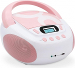 METRONIC 477408 CD-m&auml;ngija USB-pordi ja k&otilde;rvaklappide v&auml;ljundiga, heleroosa v&auml;rviga