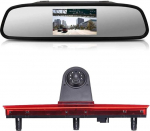 Veekindel parkimiskaamera piduritulede tagurduskaamera, mis on integreeritud 3. piduritulede kaamerasse koos 4,3-tollise LCD-peegli monitoriga kaubiku katuse kaamera Mercedes Benz Sprinter W906 / Caravelle jaoks