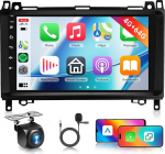 4G + 64G Hodozzy autoraadio Mercedes Benz B200 B-klassile W169 W245 B160 B170 B180 W639 Vito Viano W906 Sprinter, 9-tolline puuteekraan koos Carplay Android autonavigatsiooniga Bluetooth WiFi FM tagurdamine