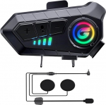 Zhongreat Helmet Bluetooth peakomplektide k&otilde;lar, Y10G mootorratta k&otilde;rvaklapid juhtmevabad 5.3 1000 mAh k&otilde;va mikrofoniga, m&uuml;ra t&uuml;histamine, stereoheli, IPX6 veekindel, k&auml;ed-vabad k&otilde;rvaklapid jaoks