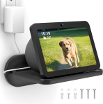 HomeMount seinakinnitus Nest Hub Max/Echo Show 8 jaoks - k&otilde;laririiul, &uuml;hildub nutikodusseadmetega, vastupidav seinariiul k&otilde;larite tarvikute jaoks (must)