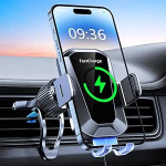 15 W auto mobiiltelefoni hoidja laadimisfunktsiooniga, automaatne kinnitus: Induktiivne laadimisjaam auto, stabiilne ja kiire traadita laadija, auto mobiiltelefoni hoidja, ventilatsioon iPhone 17/16/15 jaoks.