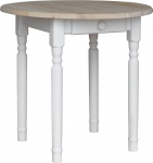 Round Pine Table Dining Table Wooden Kitchen Table White Honey Country House Style Drawer (untreated)