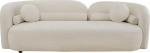 Kare Design Sofa Kelly Boucle 3-Seater, White, Easy Care, Soft, Cuddly Sofa, Couch, Loveseat, Living Room, Teddy Look, Solid Wood, Partially Assembled, 67 x 225 x 83 cm (H x W x D)