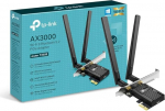 TP-Link AX3000 Dual-Band Wi-Fi 6 Bluetooth 5.2 PCIe adapter kahe antenniga, spetsiaalse jahutusalusega, 1024-QAM, v&auml;ga madala latentsusega, Intel&reg; Wi-Fi 6 kiibistikuga, toetab Windows 10/11 (64bit)