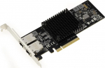 KALEA-INFORMATIQUE PCIe LAN Ethernet 10G 5G 2.5G 1G v&otilde;rgu kontroller kaart 2 RJ45 pordiga Kiibistik Intel X550AT2