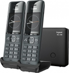 Gigaset Comfort 520HX Duo & Box100-2 elegantsed juhtmeta DECT-telefonid - tipptasemel helikvaliteet - k&auml;ed-vabad k&otilde;nesid - baas toetab kuni 6 k&auml;epidet - analoogtelefoni&uuml;hendusele, Titanium Black