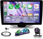 4G + 64G traadita Carplay Android autoraadio Toyota Aygo Peugeot 108 Citroen C1 2015-2020 9-tolline Incell puuteekraaniga autoraadio koos Android auto GPS navigatsiooniga WiFi Bluetooth FM/RDS/EQ/USB/SWC tagumine osa