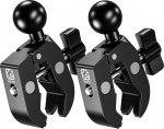 BRCOVAN Pack of 2, Alumiiniumsulamist juhtraua klamber alus 1 tolli TPU palliga r&ouml;&ouml;baste jaoks, mille l&auml;bim&otilde;&otilde;t on 0,5 kuni 2 tolli, &uuml;hildub RAM Mounts B suurusega 1 tolli palli Double Base Armiga