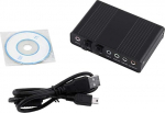 USB 5.1 Audio Sound Card, 6 Channel Sound Card, USB External Digital Optical SPDIF Audio Output Adapter for PC/Laptop