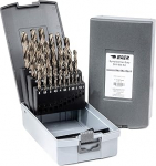 BaerCoil BAER HSSE Extreme Drill Bit Set 25 Pieces | 1-13 mm in 0.5 mm Steps | 5% Co High Speed Steel (HSSE) | Self-Centring & Extremely Precise | For Iron, Steel & Bronzes up to 1300 N/mm&sup2; and Much