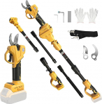 2 in 1 Akku Astschere Teleskop f&uuml;r DeWalt 20V Akkus(ohne Akku), 35mm Elektrische Gartenschere mit Teleskopstange bis 4,2m Reichweite,180&deg; Verstellbar Baumschere & Astschere f&uuml;r Garten