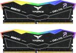 TEAMGROUP T-Force Delta RGB DDR5 m&auml;lumoodul 64GB (2x32GB) 6000MHz PC5-48000 CL38 Intel XMP 3.0 & AMD Expo &uuml;hilduv lauaarvuti m&auml;lumoodul RAM must FF3D564G6000HC38JDC01