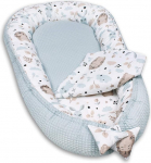 PaLulli 3-osaline beebivarustuskomplekt Cuddly Nest Beebipesa 95 x 55 cm Beebipadi Madrats Pehme tekk Beebivoodi 100% puuvillane h&uuml;poallergeenne 0-8 kuu vanustele lastele