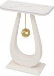 Kleiner Konsolen-Akzenttisch, Konsolen-Akzenttisch, gesinterter Stein, schmaler Eingangs-Sofatisch mit Metallfu&szlig;, Luxus-Konsole f&uuml;r Flur, Wohnzimmer, Schlafzimmer
