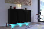 Furnitech K9 kaasaegne elutuba, kapp, kapp, riidekapp, magamistuba, s&ouml;&ouml;gituba, elutoa m&ouml;&ouml;bel Matt (LED RGB 16 v&auml;rvi, K9-18M-B1)