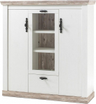 Newfurn Amelie Ten Highboard Sideboard Country House kapp K&otilde;rge kapp II 140 x 146 x 44 cm (B x K x S) II m&auml;nni valge/m&auml;nni valge elutuba magamistuba s&ouml;&ouml;gituba s&ouml;&ouml;gituba