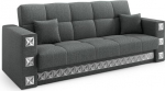 LIKMA Tumehall pikendatav 3-kohaline diivan Manila 221 x 91 x 85 cm Sleep Function voodipesu konteiner padi diivan koos voodifunktsiooniga Tepitud diivanvoodi diivanikomplekt kangas: Inari 96