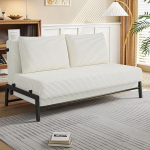 Kokkupandav diivanvoodi, 2-in-1 diivanvoodi voodi funktsiooniga, diivanvoodi n&ouml;&ouml;r koos padjaga, k&uuml;lalisvoodi, 190 cm x 120 cm elutuppa, magamistuppa, kodukino, k&uuml;lalistetuppa, valge, 120 cm, 120 cm