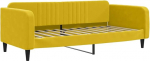vidaXL p&auml;evavoodi, k&uuml;lalisvoodi, 2-in-1, diivanvoodi magamistuppa, elutuppa, diivanvoodi, kaasaegne disain, kollane, 90 x 200 cm, sametist