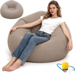 CEWROM Air Diivan Lazy No Bean Bag, T&auml;ispuhutav Bean Bag, T&auml;ispuhutav diivan pestav elutuba teki tool magamistuba, Super pehme Bean Bag lastele ja t&auml;iskasvanutele (pruun)