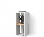 Livinity Lorena raamaturiiul White Gold Kraft Oak 2-kohaline raamatukapp