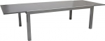 V&auml;ljapandav laud Marina XXL 180 / 240 x 100 cm alumiinium h&otilde;bedane, hall klaas.